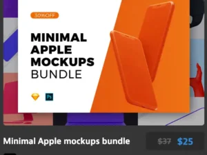 minimal apple mockups bundle