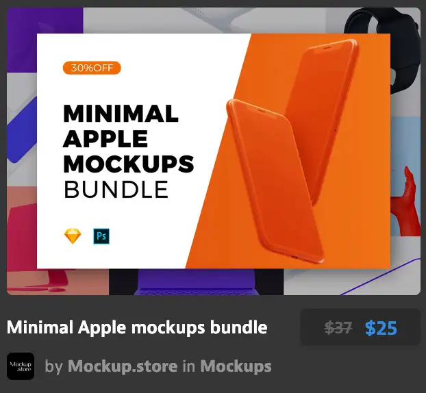 Minimal Apple mockups bundle