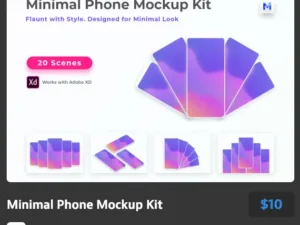 minimal phone mockup kit