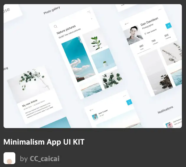Minimalism App UI KIT