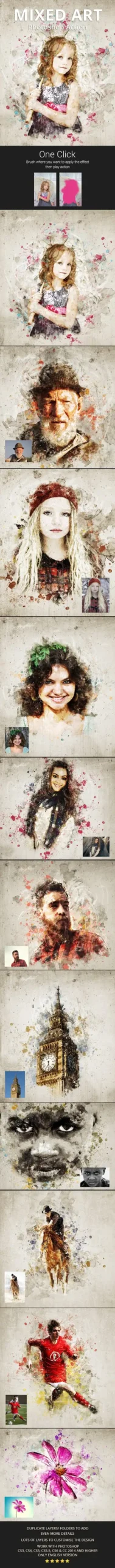 Mixed Art Photoshop Action