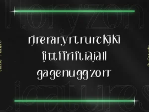 modern and unique font horyzon 4