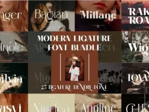 modern ligature font bundle
