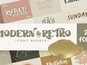 modern and retro font bundle 20 premium fonts