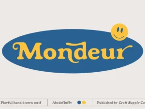 mondeur playful hand drawn serif by craft supply co