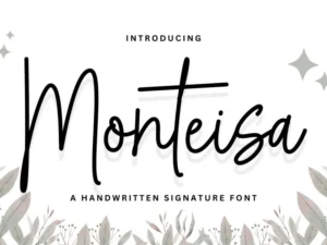 monteisa a monoline signature typeface cstl7zs