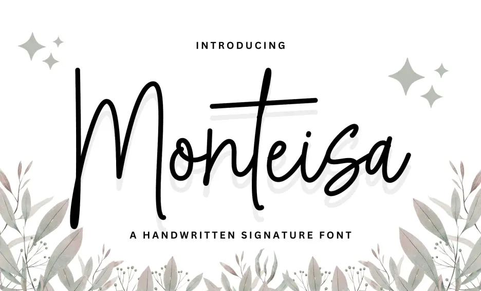 Monteisa Monoline Signature Typeface