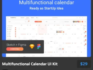 multifunctional calendar ui kit