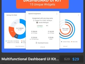 multifunctional dashboard ui kit with 15 unique widgets 2