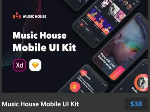 music house mobile ui kit