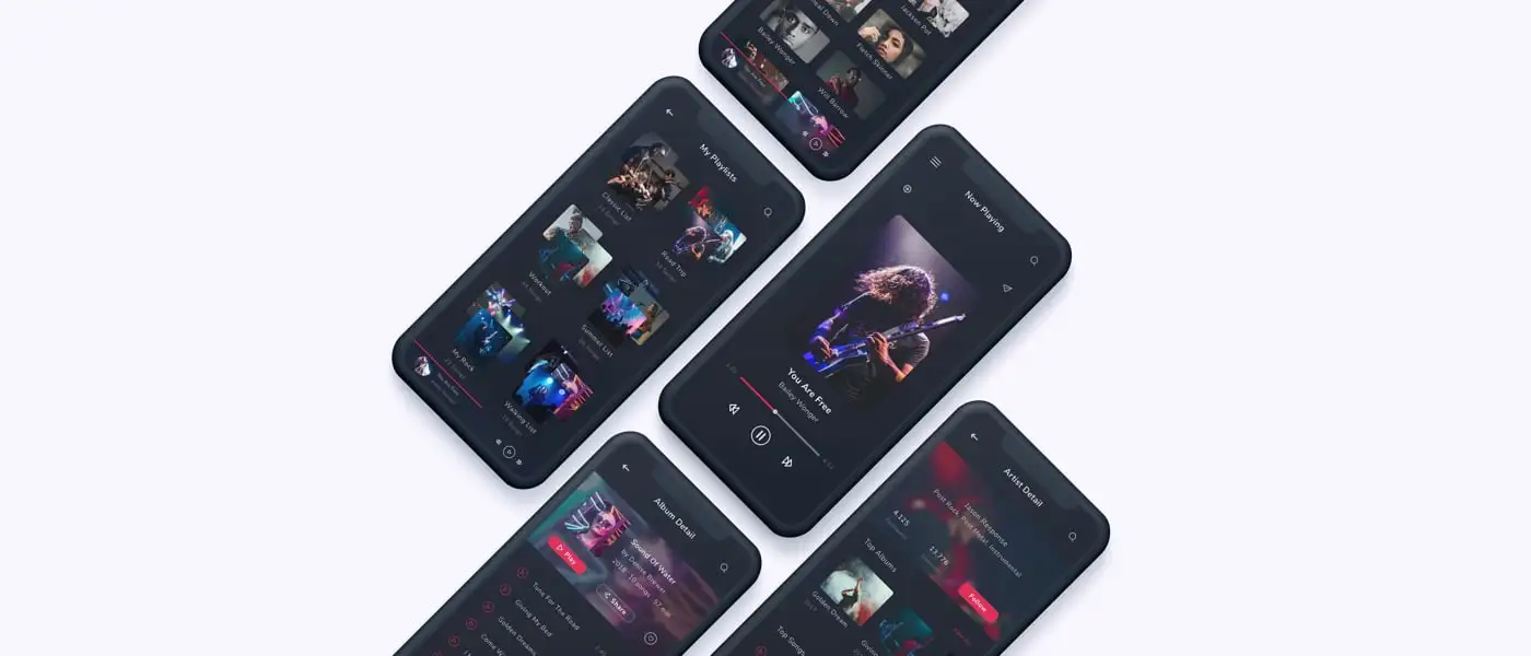 Musicly - Music and Podcast App UI Kit 3 musicly music and podcast app ui kit1