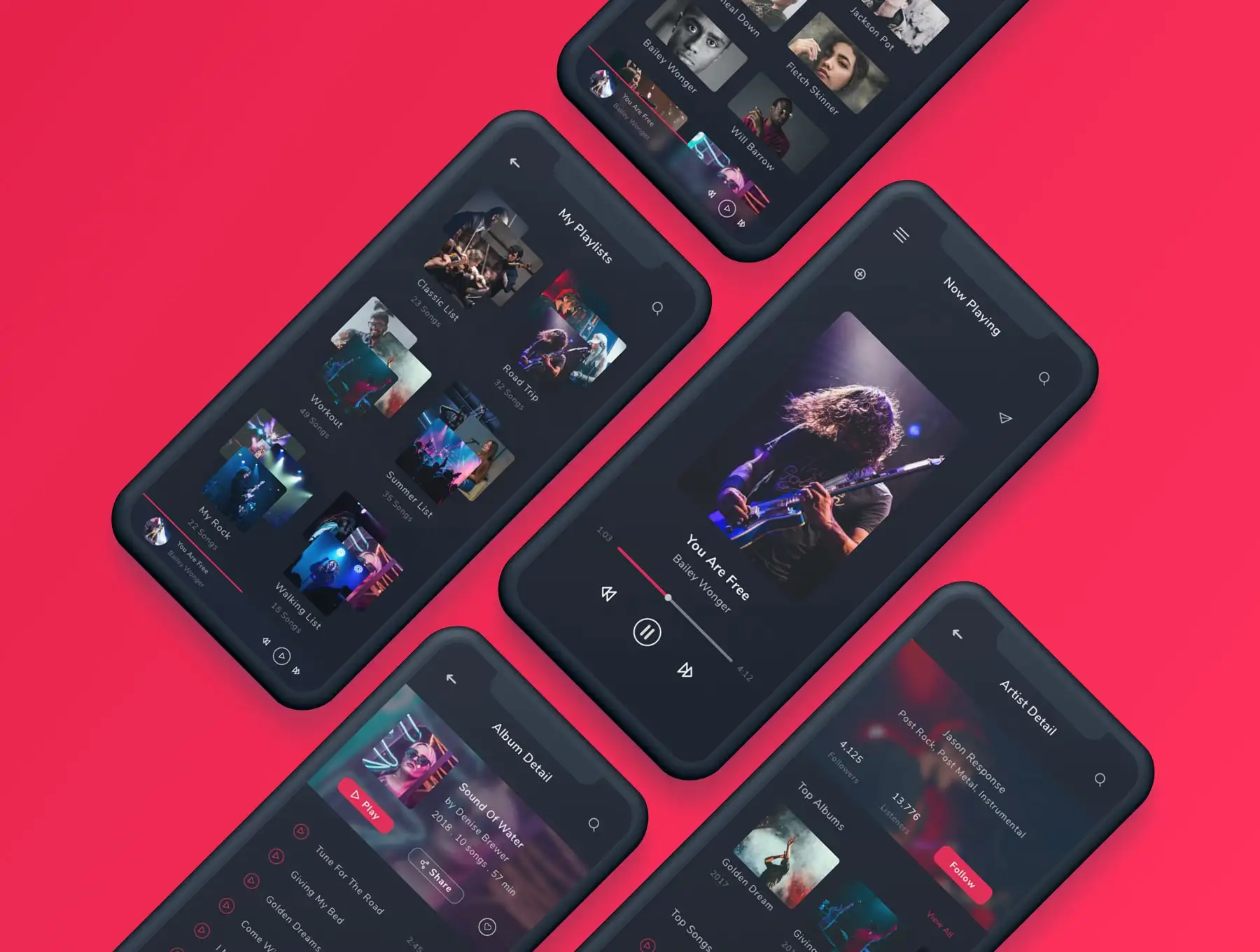Musicly - Music and Podcast App UI Kit 4 musicly music and podcast app ui kit2
