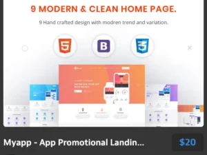 myapp app promotional landing page template
