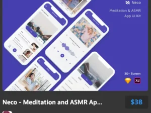 neco meditation and asmr app ui kit
