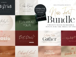 new font bundle by creativeqube