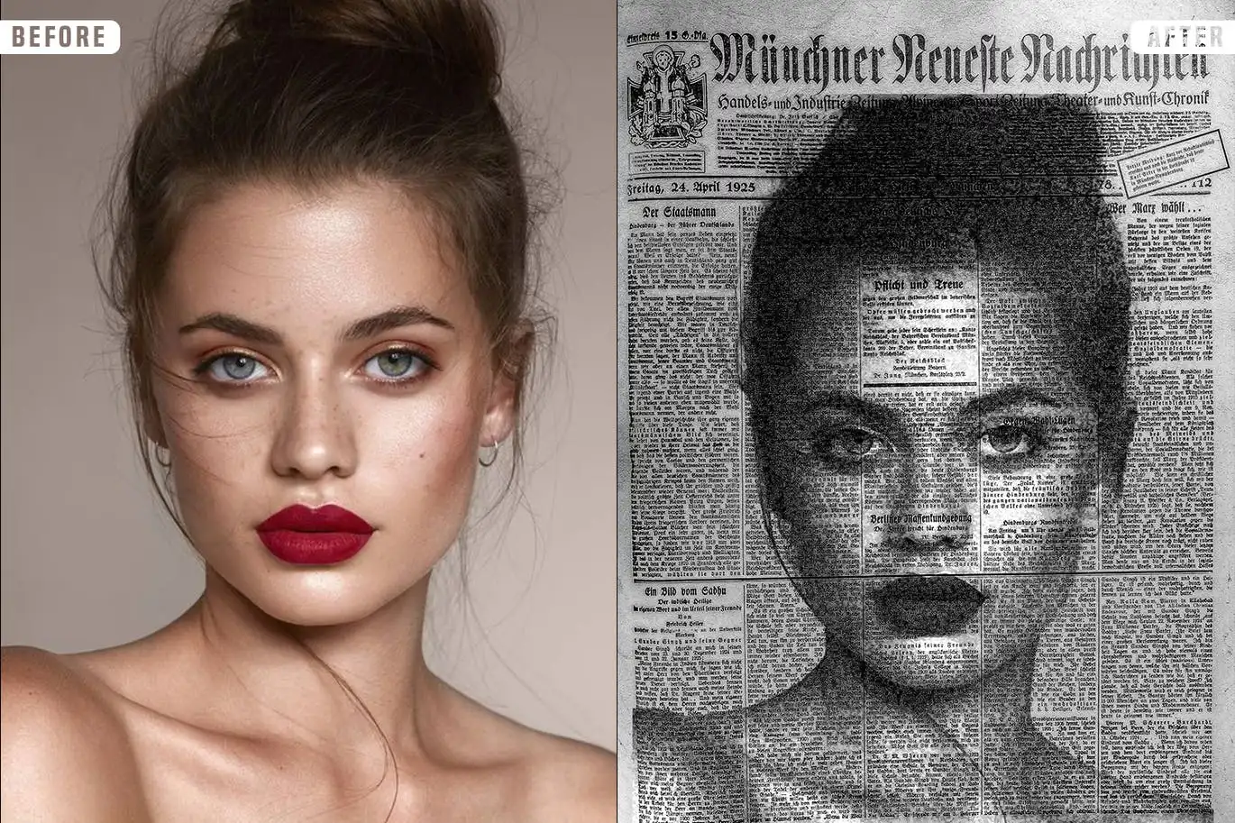 News Paper Photoshop Effect