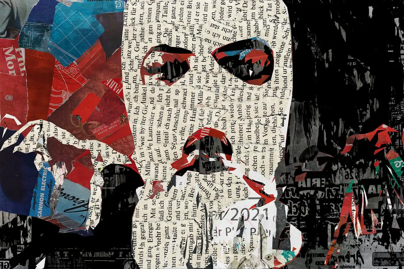 Newspaper Collage Photo Effect