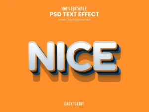 nice smooth bold and fun 3d text effect