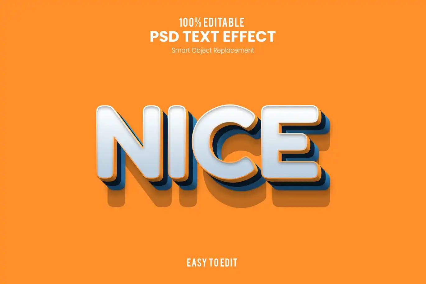 Nice-Smooth Bold And Fun 3D Text Effect