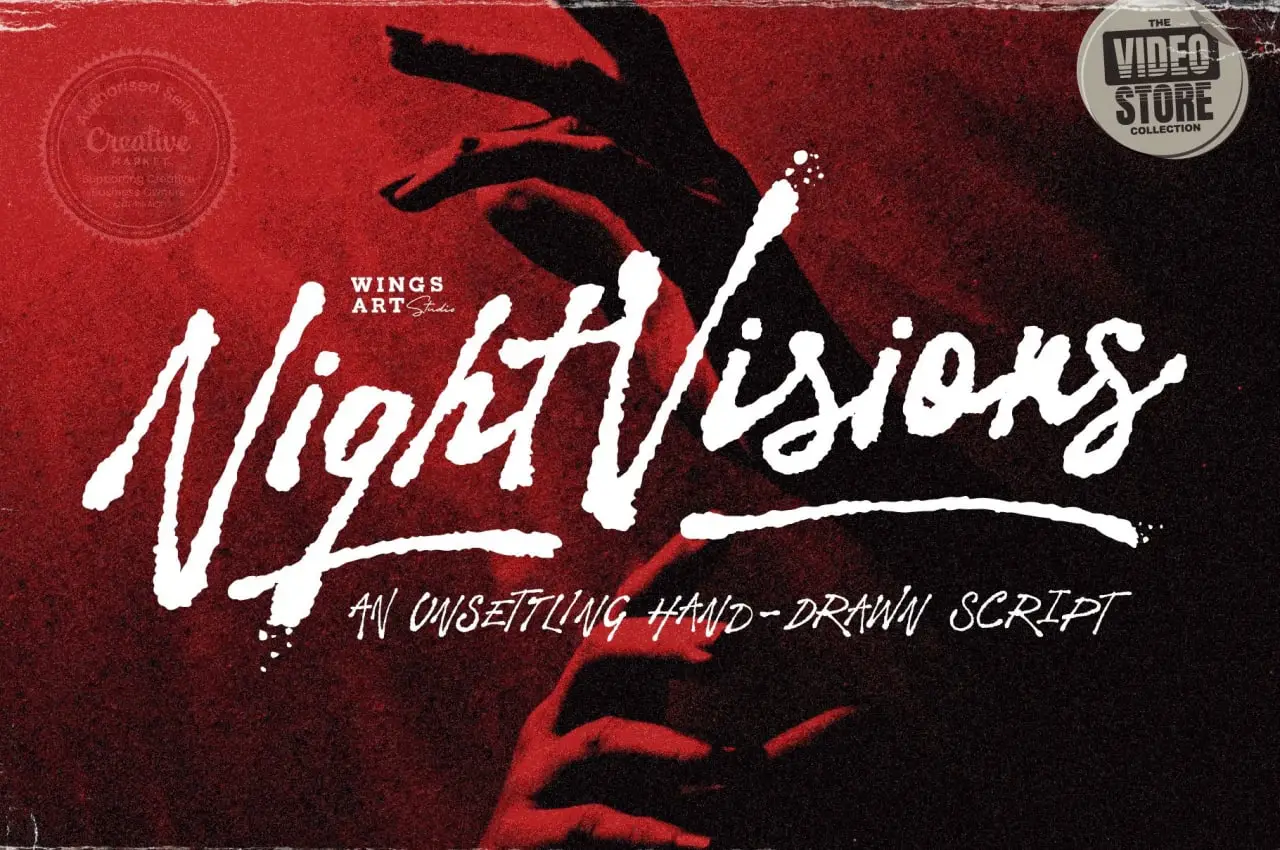 Night Visions-Brush Script Font