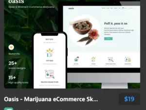 oasis marijuana ecommerce sketch template