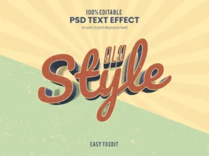 old style elegant retro vintage text effect