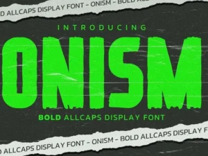 onism unique display brush font