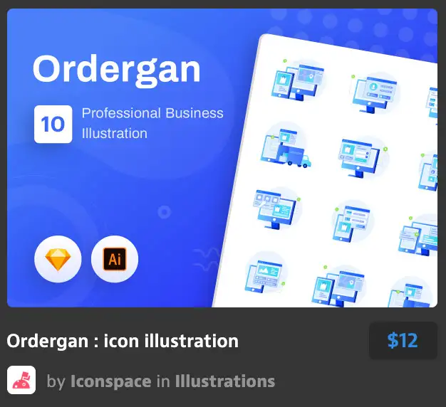Ordergan icon illustration