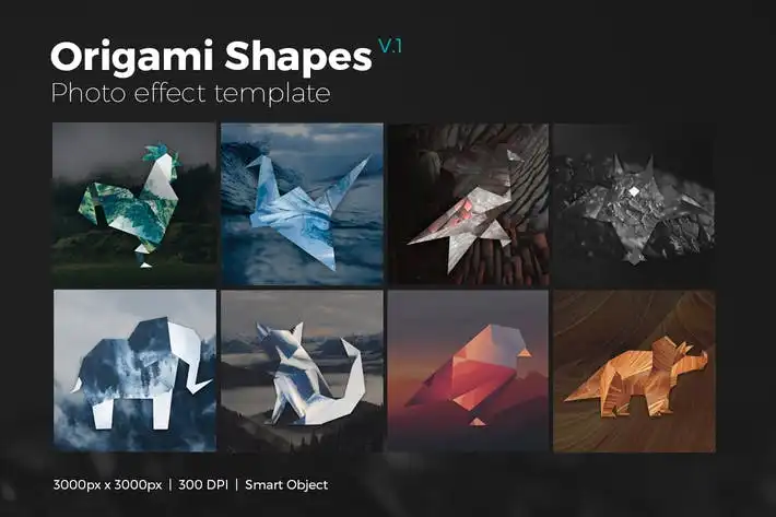 Origami Shapes Photo Templates V 3 origami shapes photo templates v 5