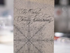 ornamental merry christmas card printable 2