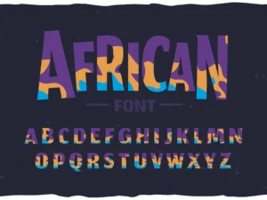 otf color font funny african style