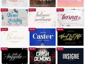 packaging font bundle 53 premium fonts special edition