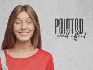painted concrete wall photo effect