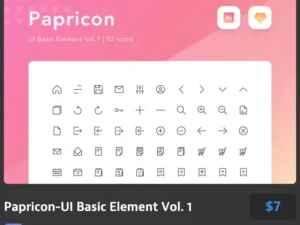 paperpillar papricon ui basic element vol 1