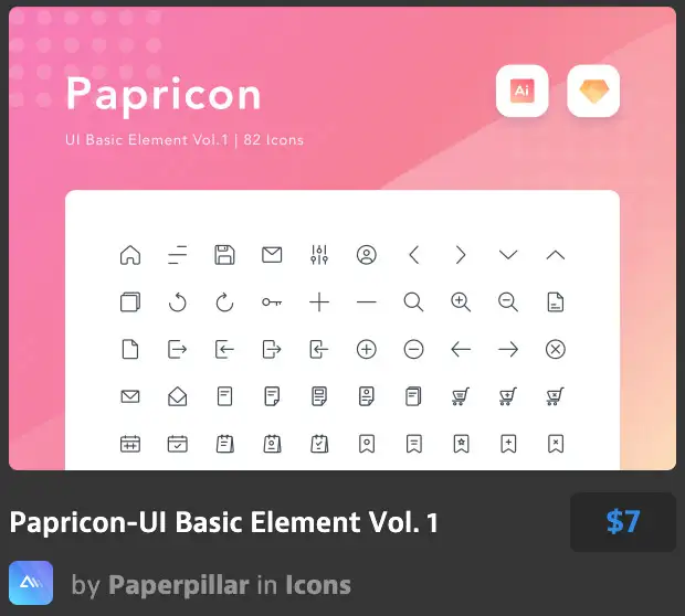 Paperpillar Papricon - UI Basic Element Vol. 1
