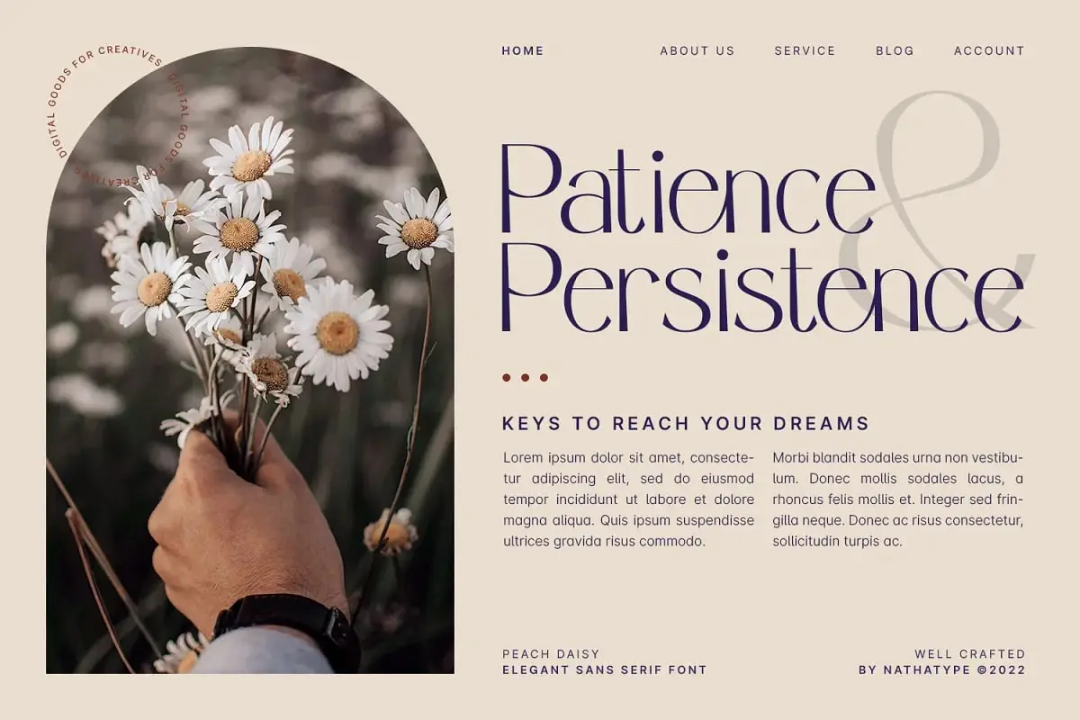 Peach Daisy Font