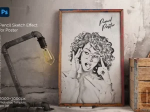 pencil effect for poster