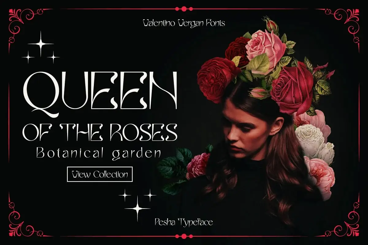 Pesha-Art Nouveau Typeface By Valentino Vergan