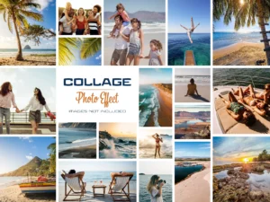 photo collage frame effect mockup 1