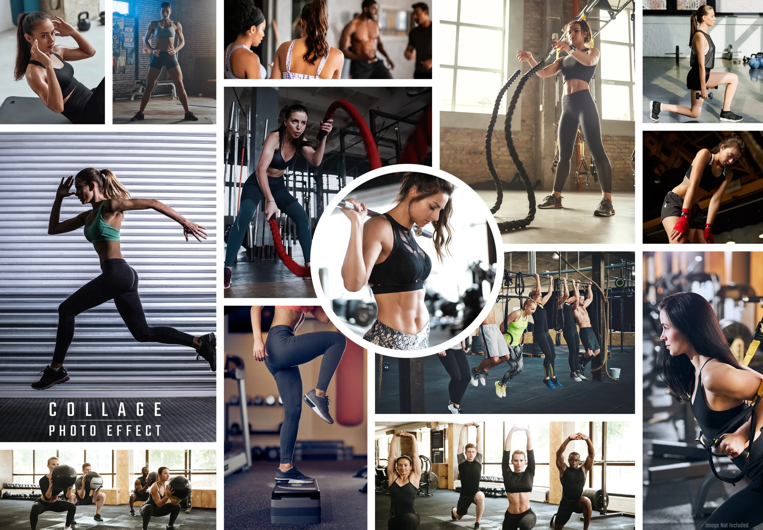 Photo Collage Frame Effect Mockup 2