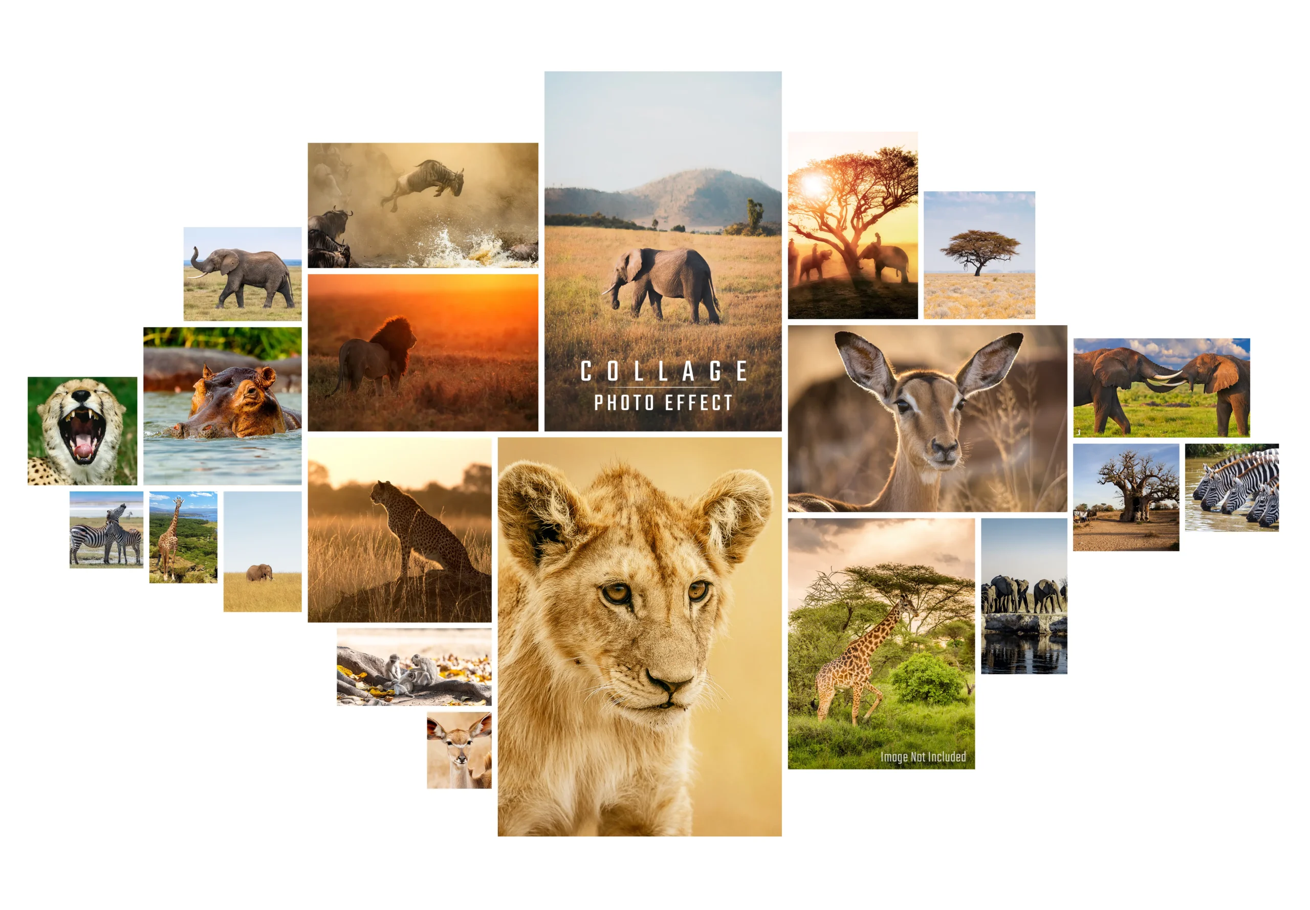 Photo Collage Frame Effect Mockup 3