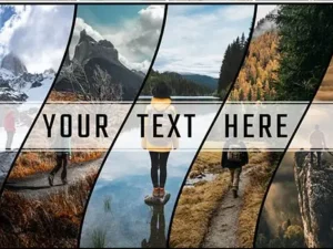 photo collage strip effect mockup