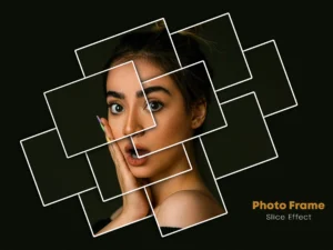 photo frame slice effect