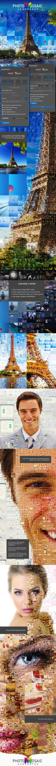PhotoMosaic Generator - Photoshop Extension 6 photomosaic generator photoshop extension
