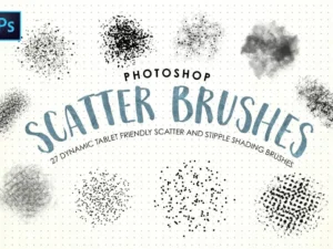 photoshop scatter stipple brushes 2