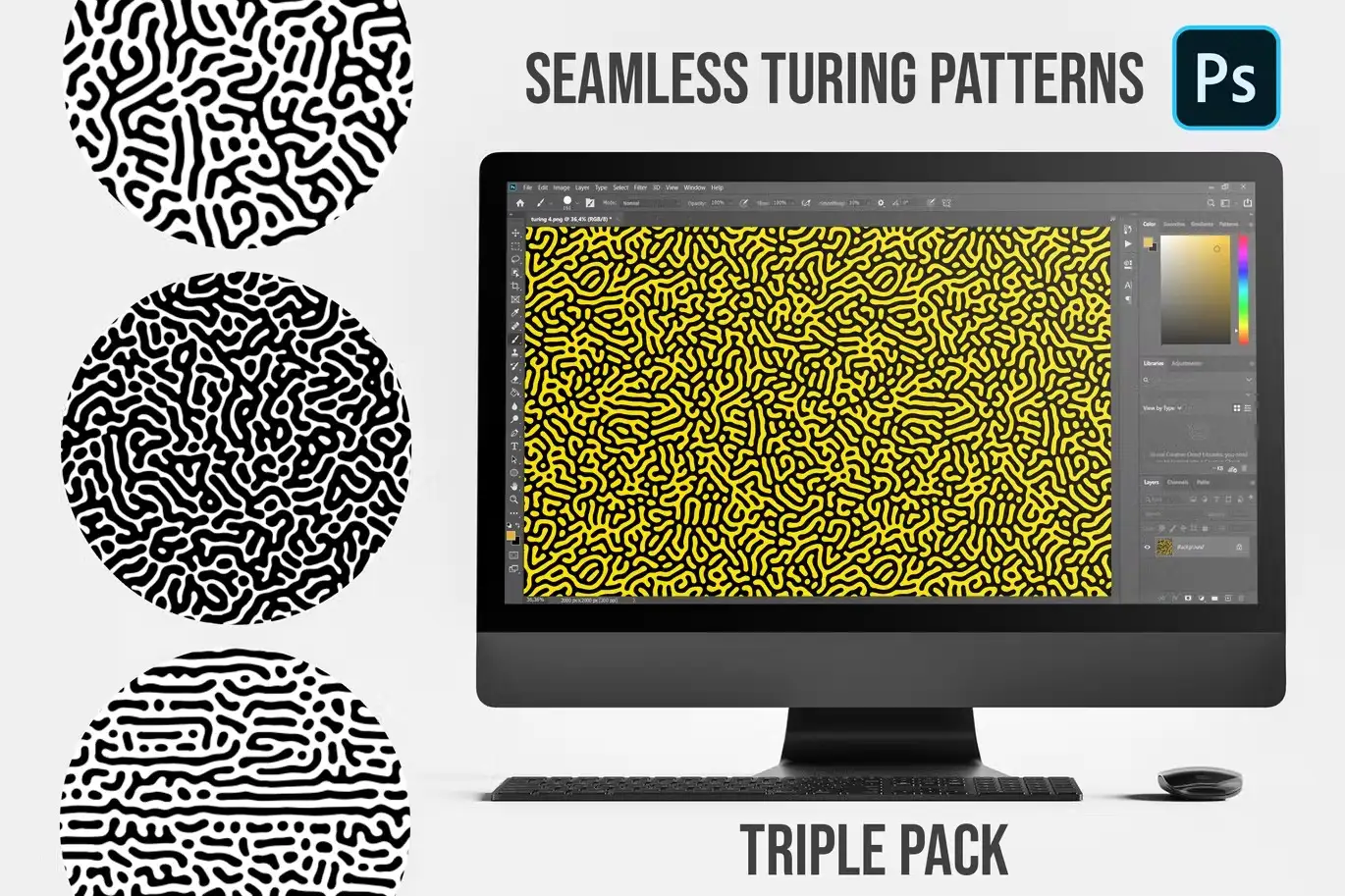 Procreate Foliage Brushes and Palettes Bundle - 24 Packs 3 photoshop turing patterns