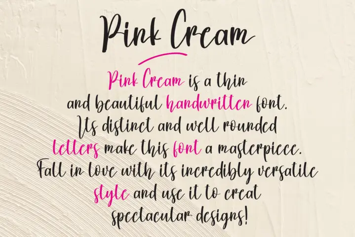 Pink Cream Script Font 4 pink cream script font 2