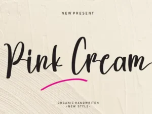 pink cream script font