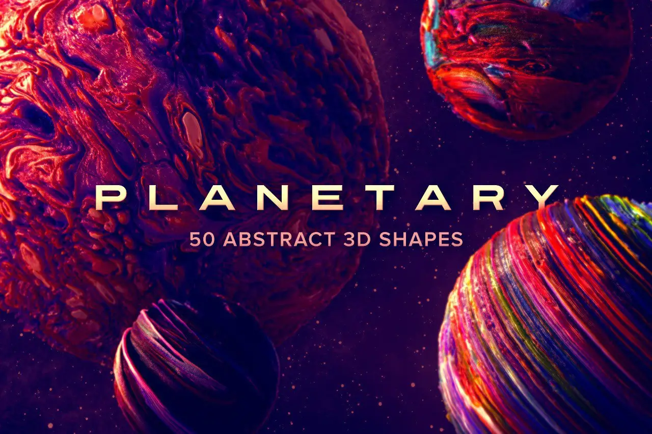 Adobe Photoshop Abstract Paint Brushes and Palettes Bundle - 24 Packs 3 planetary 50 abstract 3d shapes