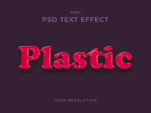 plastic text effect graphicsegg